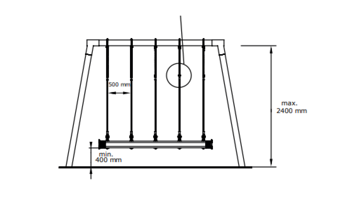 Rope swing ‘Goliath’ type A 3 seat